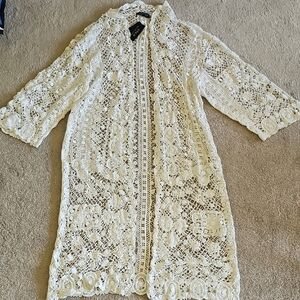 Polo Ralph Lauren Floral Cotton Lace Duster Jacket